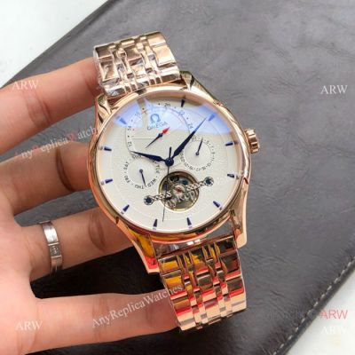Best Quality Omega Flying Tourbillon Rose Gold Watch Men Size